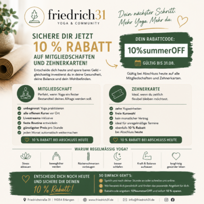 Jetzt buchen! 10% Discount!